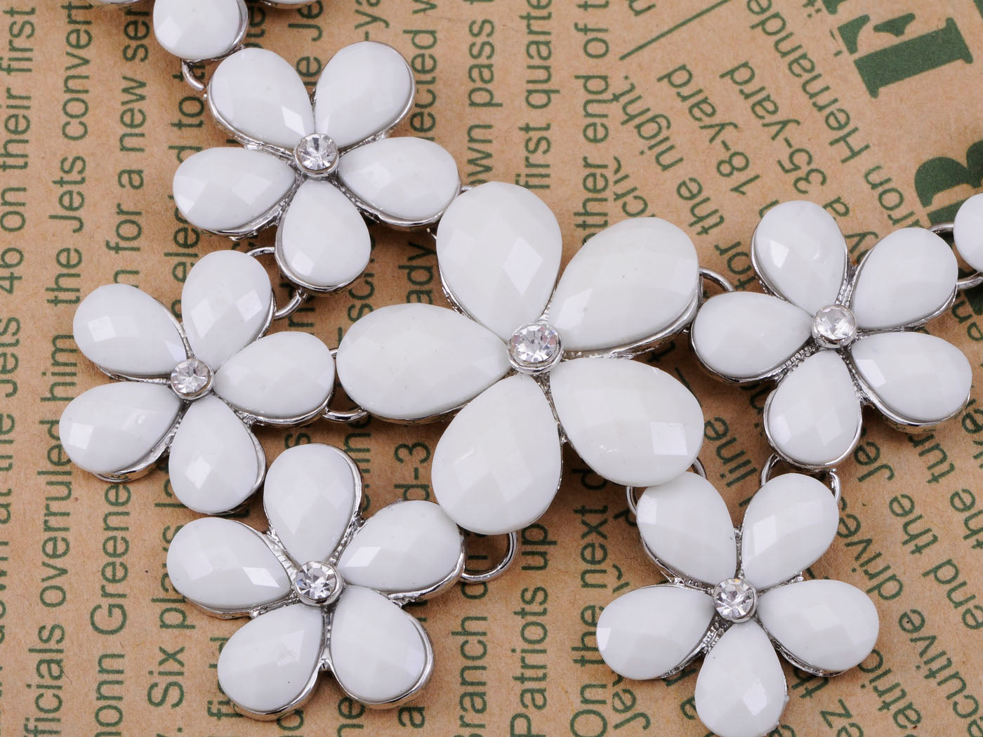 Love A Squash Blossom ” Statement Necklace Set ( White / Burnished Copper )  – Ale Accessories
