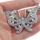 Winged Slanted Butterfly Flying Hang Pendant Necklace