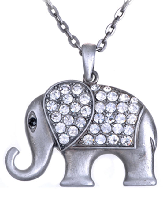 Cartoon Indian Elephant Zoo Fat Animal Pendant Necklace