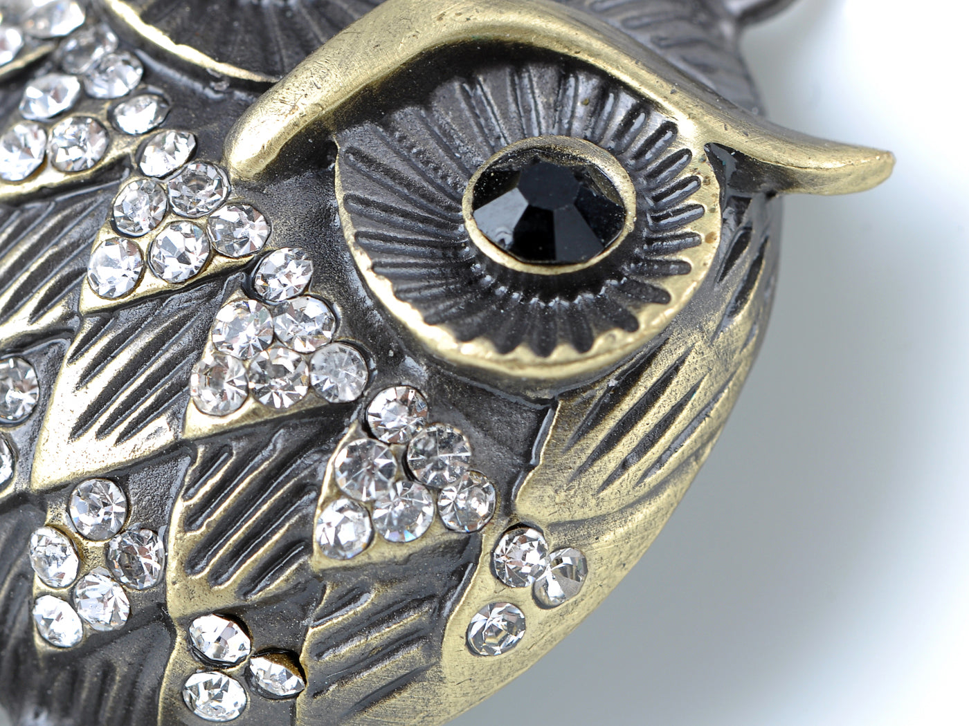 Gun Antique Vintage Fat Owl Bird Pendant Necklace