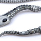 Jet Black Serpent Snake Body Earring Necklace Set