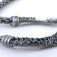 Jet Black Serpent Snake Body Earring Necklace Set