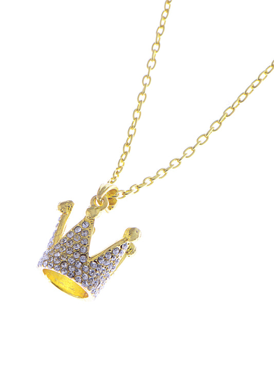 Shine Queen King Crown Pendant Necklace