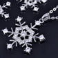 Hines Winter Snowflake Holiday Fun Necklace Vtg Earring Set
