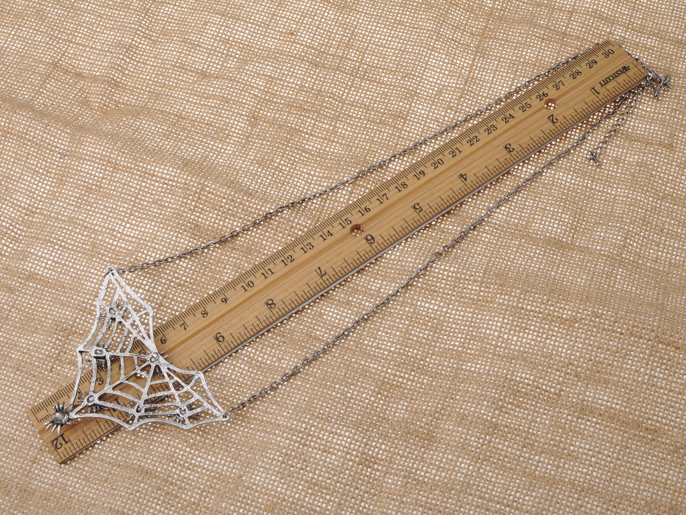 Gun Halloween Creepy Spider Web Bug Cutout Pendant Necklace