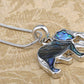 Abalone Colored Zoo Elephant Pendant Necklace