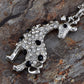 Amusing Jet Giraffe Necklace Pendant