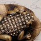Brass Topaz Lotus Leaf Frog Pendant Necklace