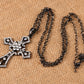 Cross Pendant Necklace Gun Chopper Black Holy Cross