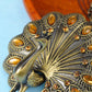 Antique Vintage Topaz Peacock Bird Pendant Necklace