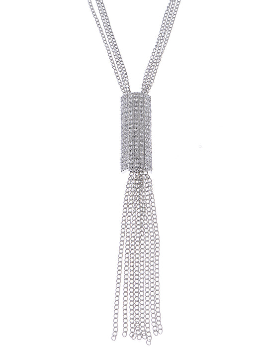 Multi Strand Lariat Chain Necklace