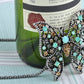 Antique Pastel Multicolored Butterfly Pendant Necklace