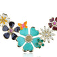 Enamel Flower And Butterfly Bib Statement Necklace Pearl - ALILANG.COM
