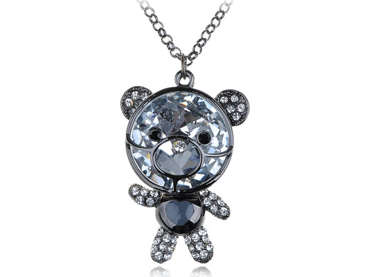 Adorable Movable Head Teddy Bear Pendant Necklace