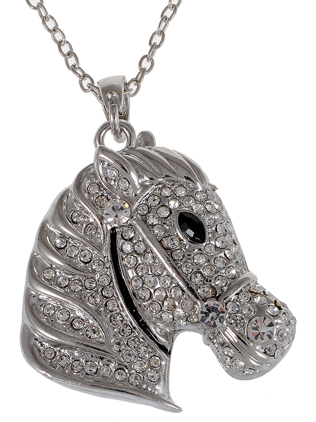 Glamour Horse Head Pendant Necklace