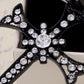 Gorgeous Black Plated Cross Pendant Necklace