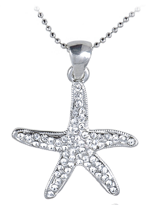 Coloured Ocean Life Starfish Creature Element Necklace