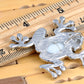 Green Abalone Shell Body Jumping Sparkling Frog Pendant