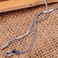 ALILANG Silver Tone Blue Opal Flip-Flop Sandal Charm Pendant Fashionable Necklace - Abalone Paua Shell