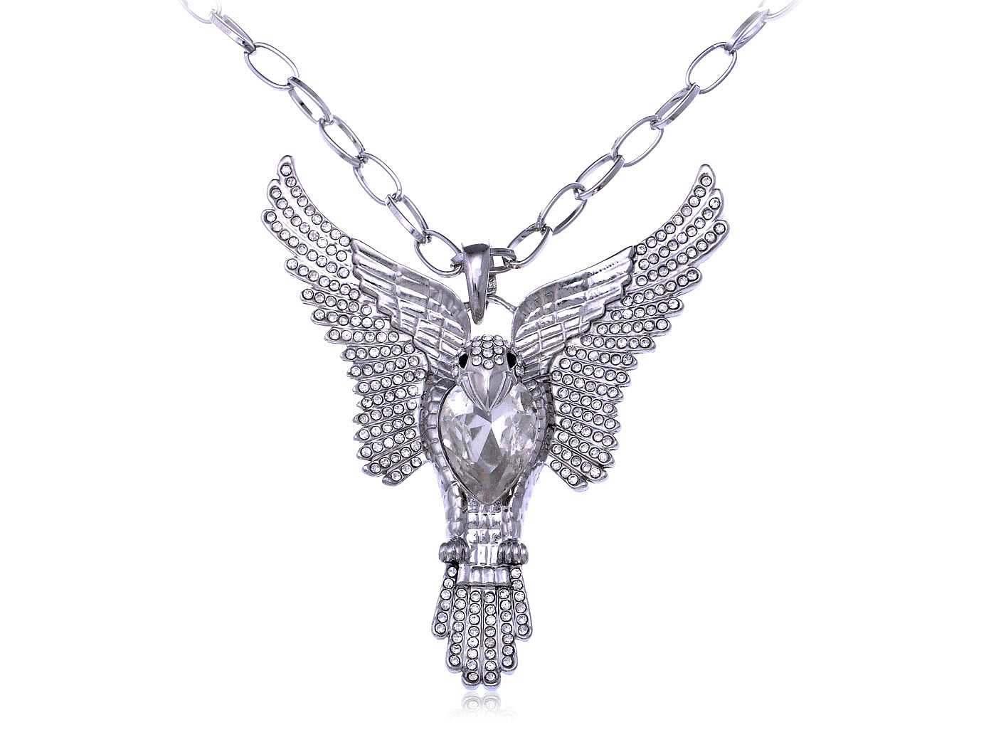Soaring Eagle Winged Chain Necklace