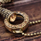 Antique Encrusted Sword Ball Chain Necklace