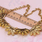 And Sunshine Yellow Beads Floral Collar Necklace