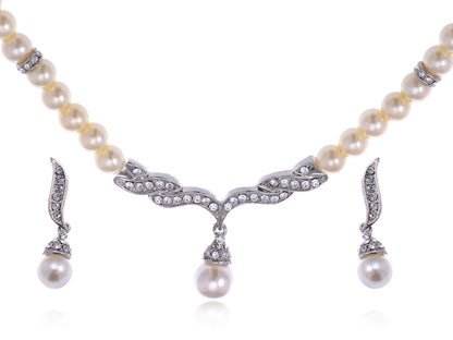 And Pearl Strand W Earring Necklace Set