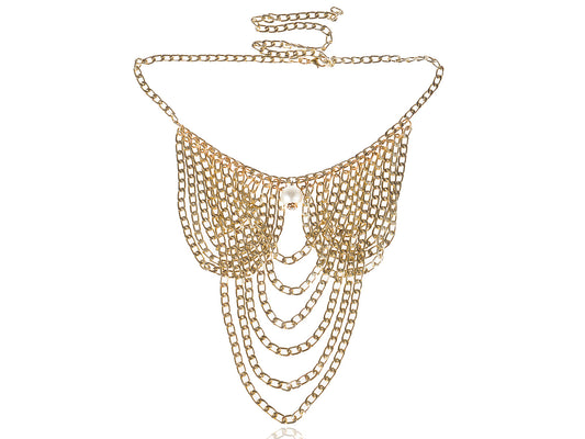 Pearl Chains Bling And Things Cascading Statement Necklace