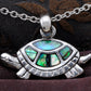 Abalone Shell Happy Walking Turtle Necklace