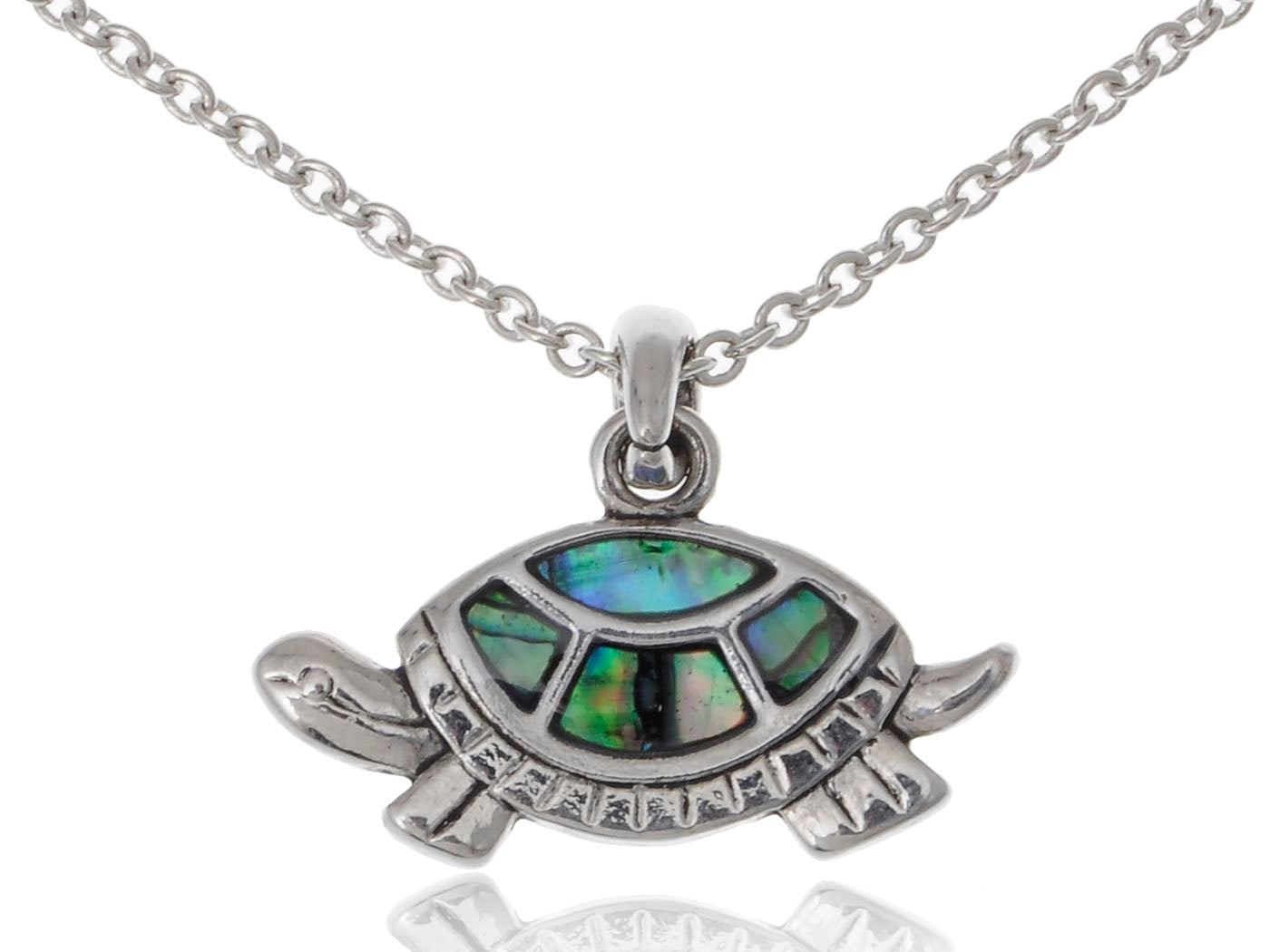 Abalone Shell Happy Walking Turtle Necklace