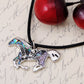 Abalone Shell Racing Horse Necklace