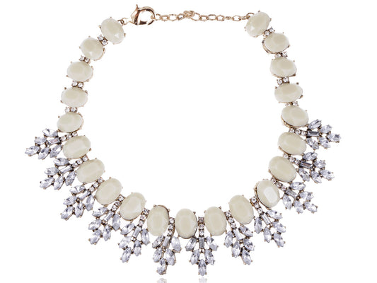 Ethnic White Bead Necklace