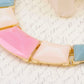 Contemporary Multicoloured Rectangular Bead Necklace