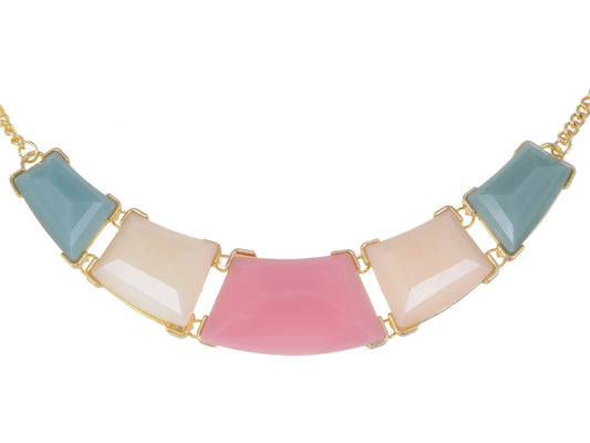 Contemporary Multicoloured Rectangular Bead Necklace