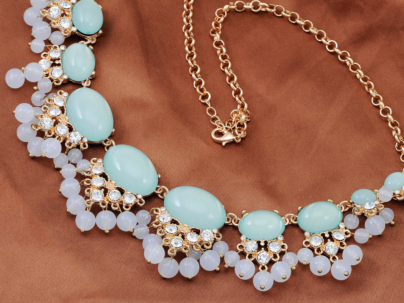 Light Turquoise Statement Necklace