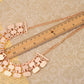 Rose Multi Layer White Color Pendants Bib Chain Necklace