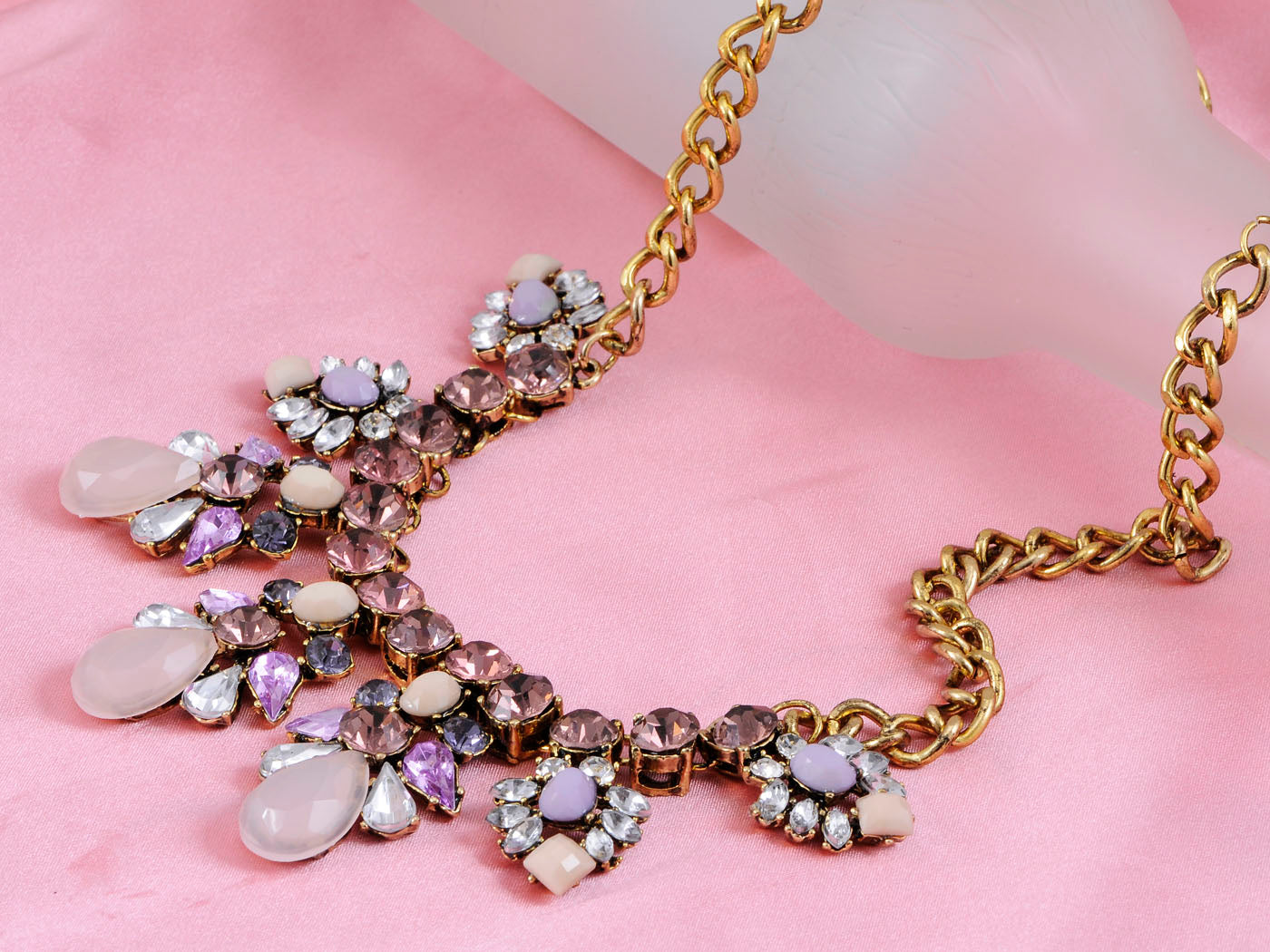 D Amethyst Purple Bead Necklace