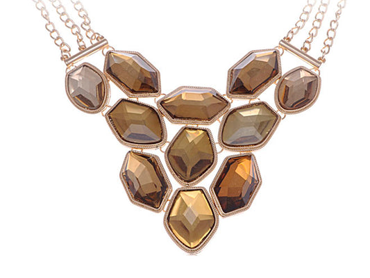 Topaz Three Chain Necklace