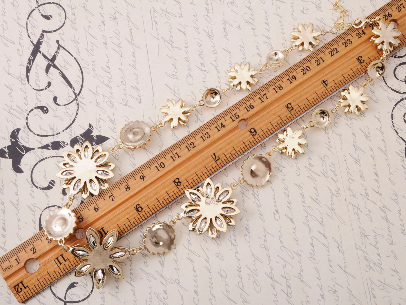 White Flower Intricate Pearl Accented Necklace