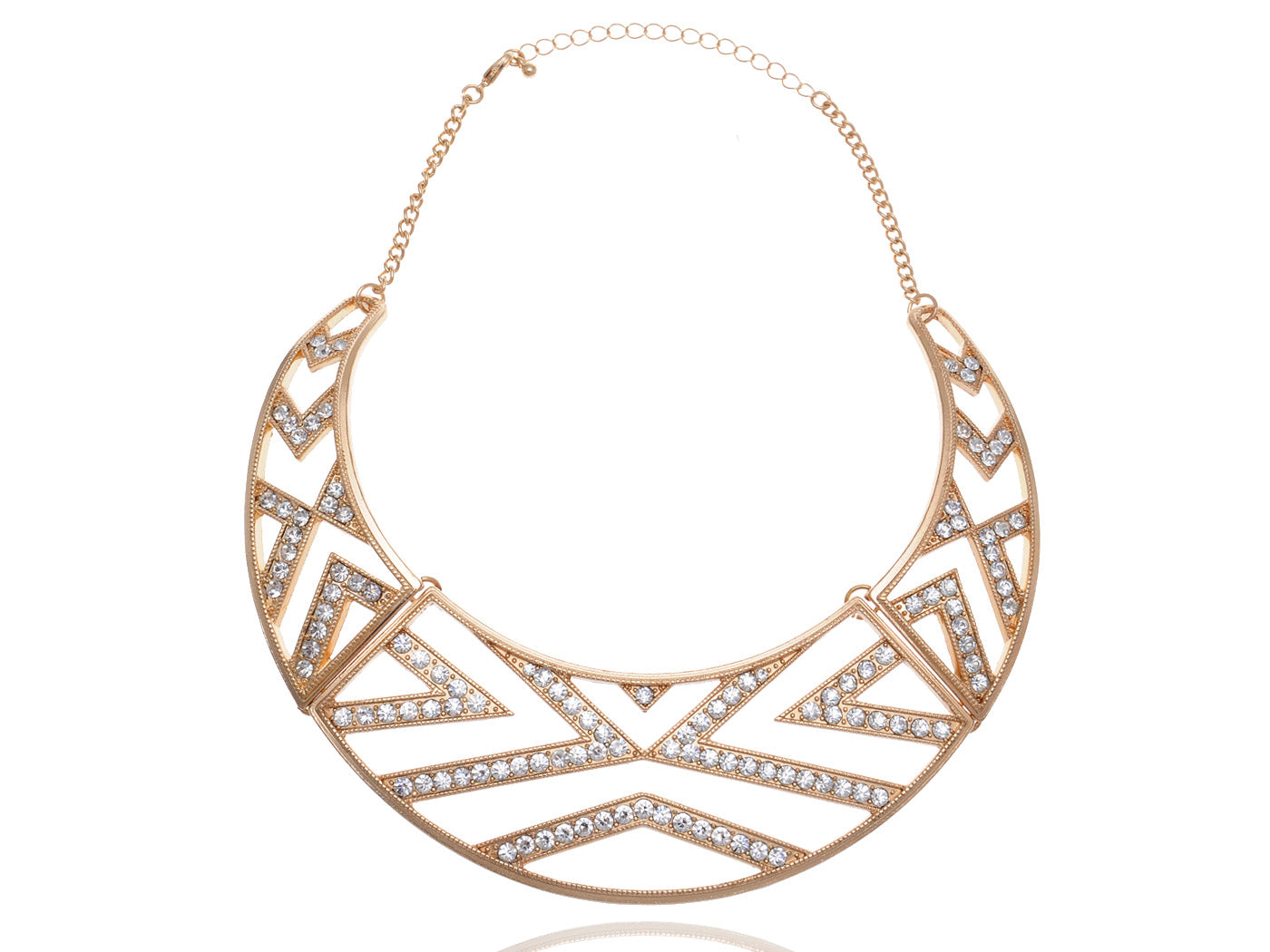 Egyptian Crescent Shaped Accented Necklace