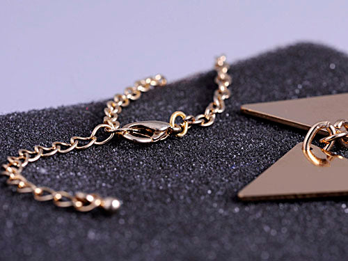 Triangle Geometric Shapes Ethnic Chain Necklace