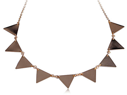 Triangle Geometric Shapes Ethnic Chain Necklace