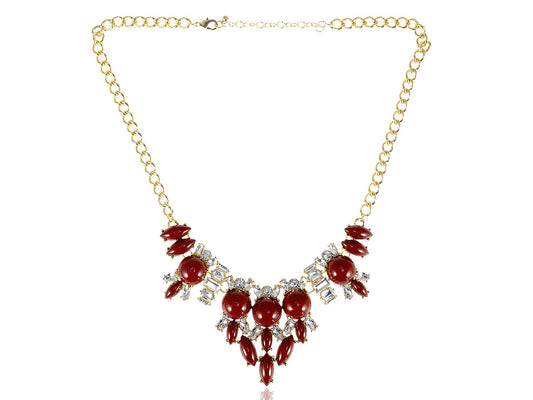 Red Embellished Necklace