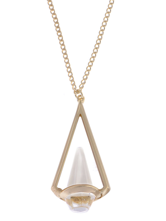 Contemporary Hipster Triangle Candle Pendant Necklace