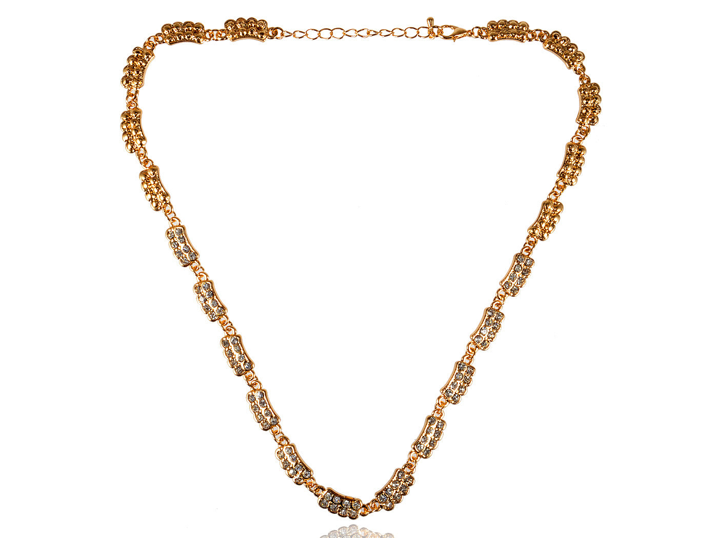 All Over Embellished Long Necklace