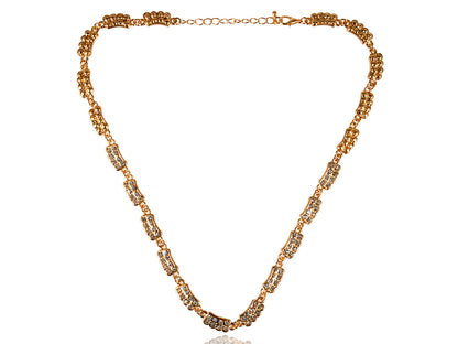All Over Embellished Long Necklace