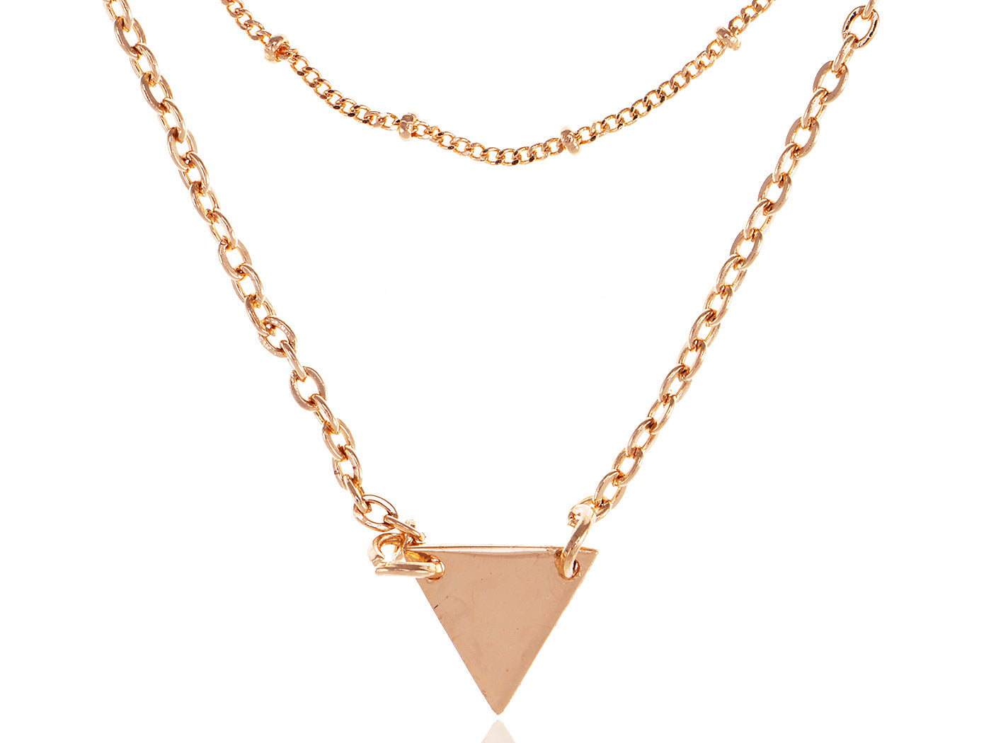 Triangle Pendant Chain Layered Necklace