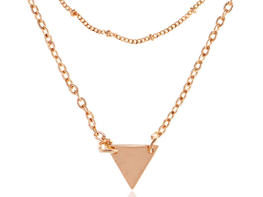 Triangle Pendant Chain Layered Necklace