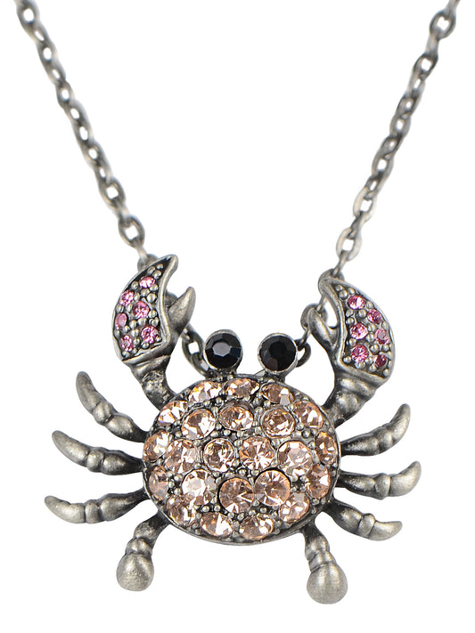 Aurora Boreallis Sea Crab Pendant Necklace