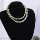 Multi Strand Wedding Simulated Pearls First Lady Flapper Party Necklace 36.02''